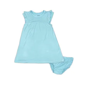 Bamboo Double Sleeve Ruffle Dress with Bloomer (Cotton Candy)