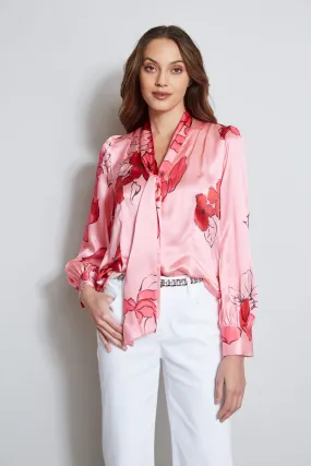 Chelsea Floral Tie Neck Shirt