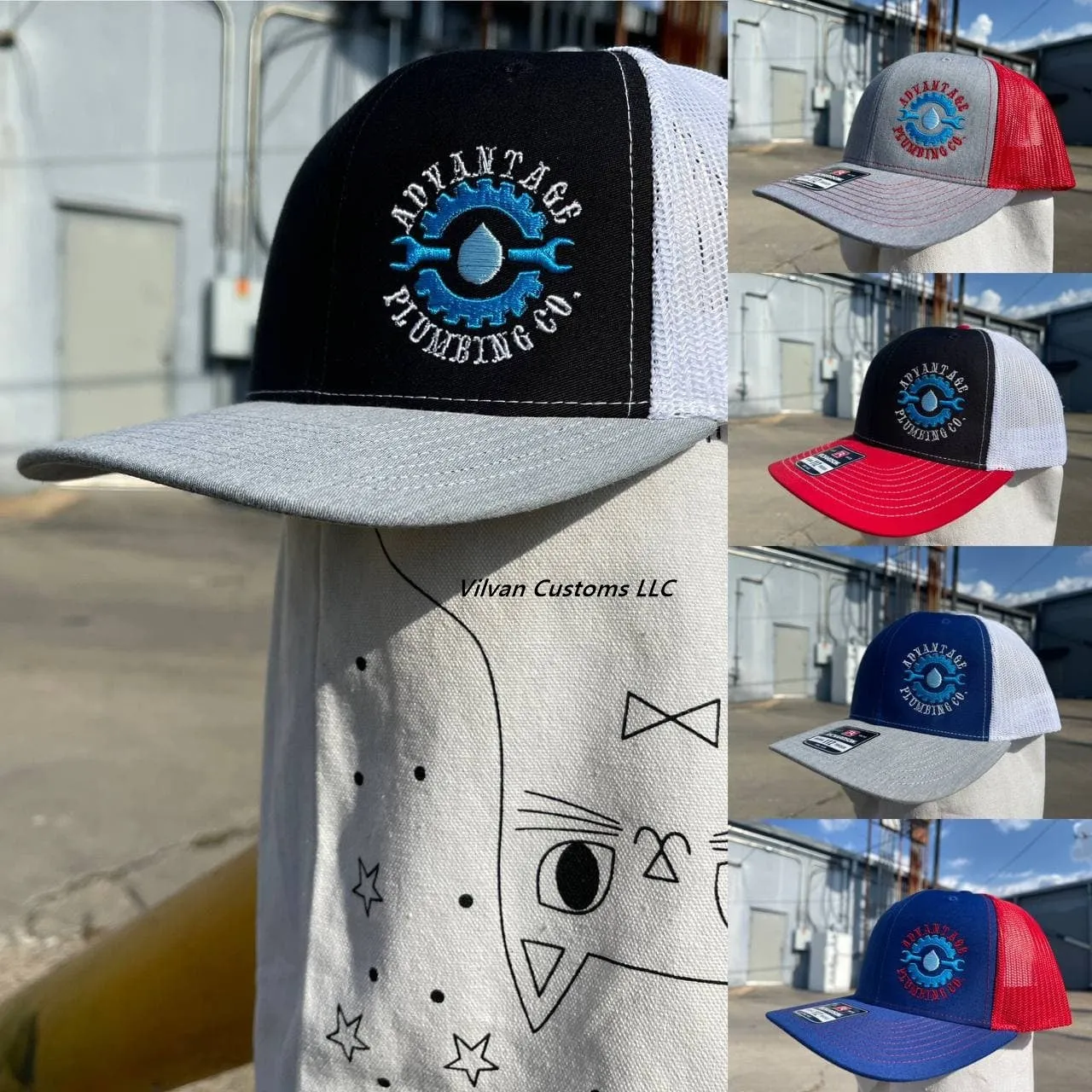 Custom Embroidery, 6477 Flexfit Wool Blend Hats