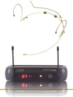 WM-1UHF-HS UHF High-Quality, Wireless Headset Microphone System by FACTOR