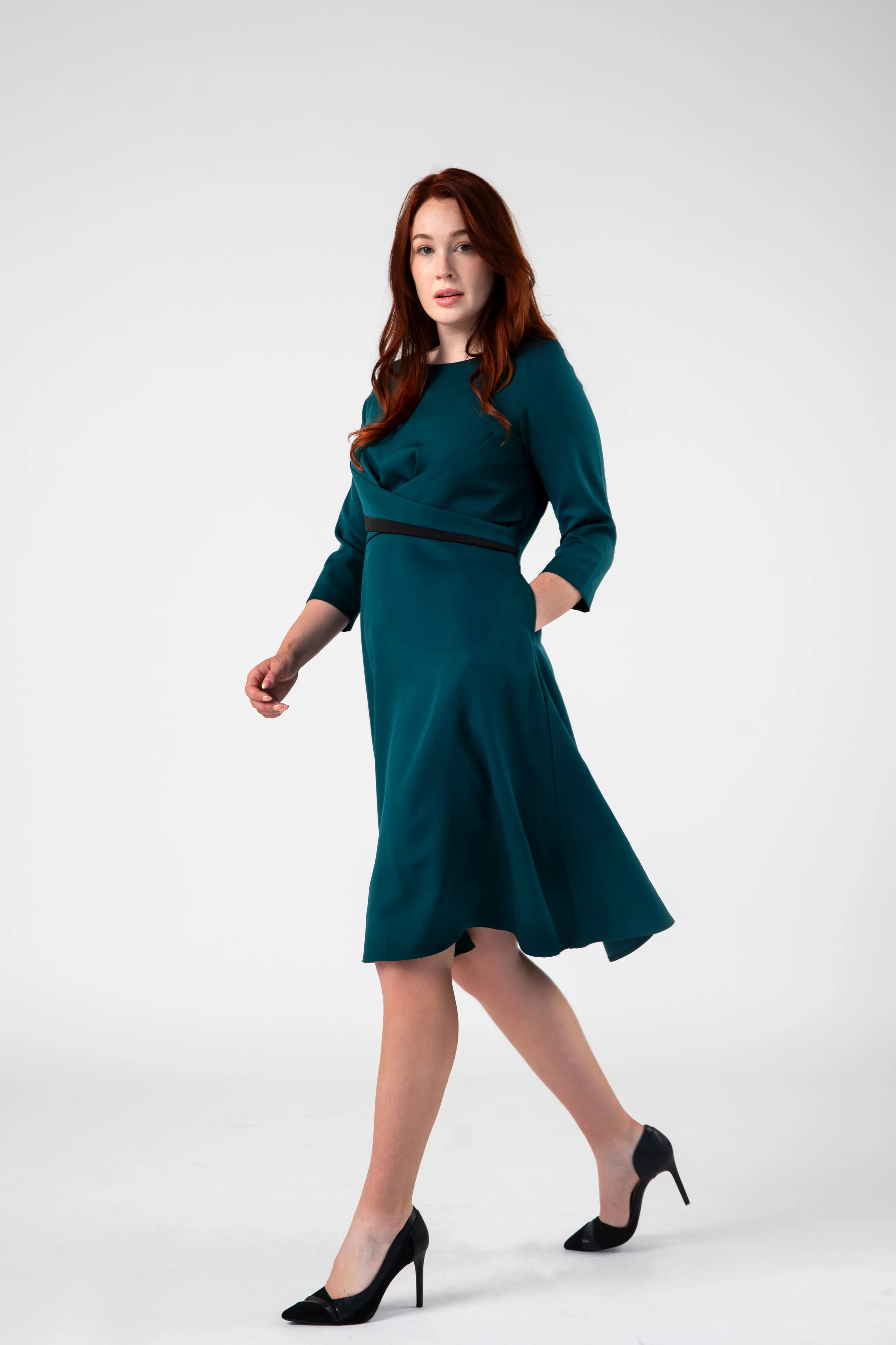 Focus Fit and Flare with Cross Belt Dress