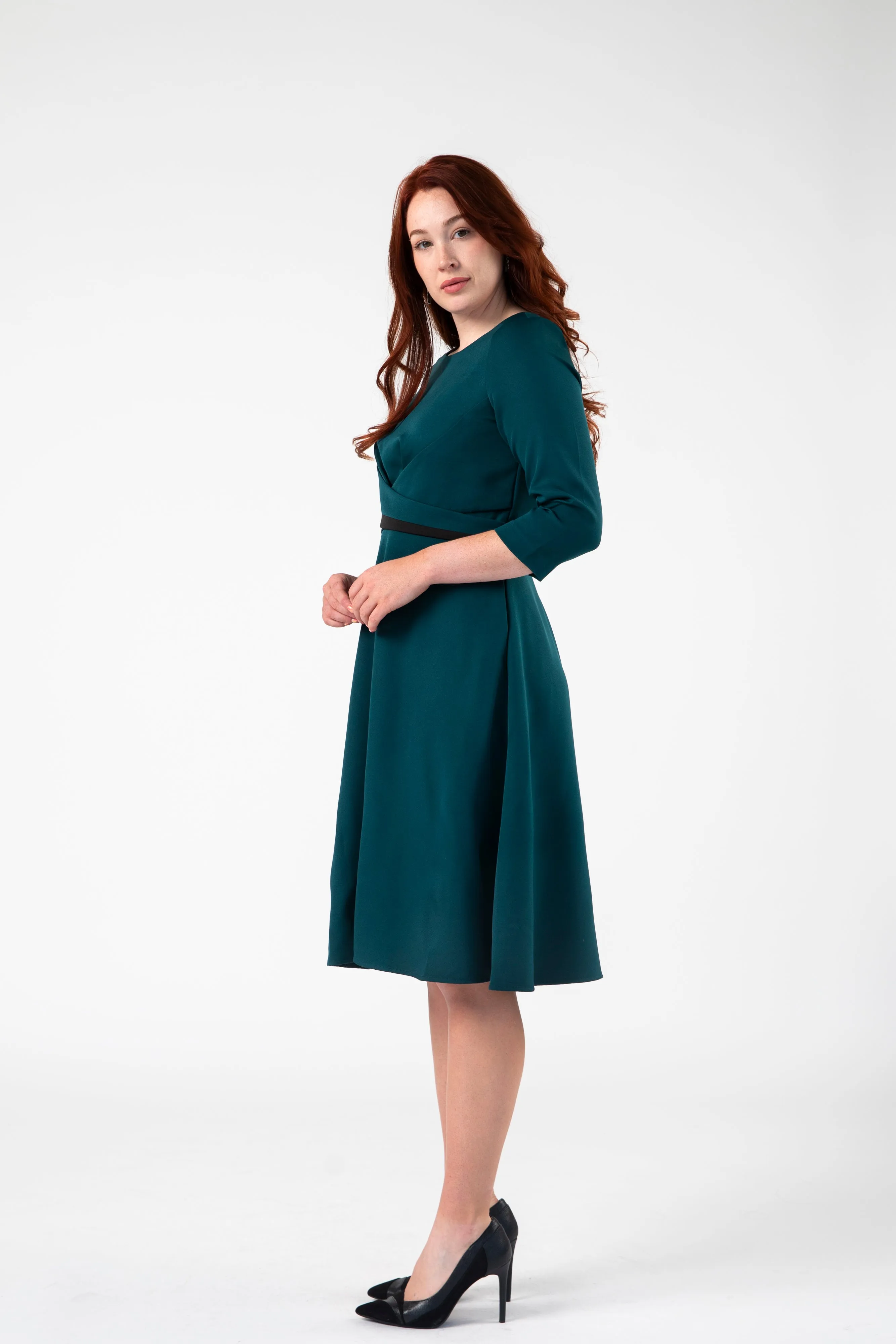 Focus Fit and Flare with Cross Belt Dress