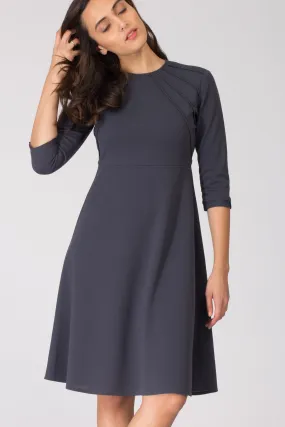 Grey Sun Fit and Flare Dress