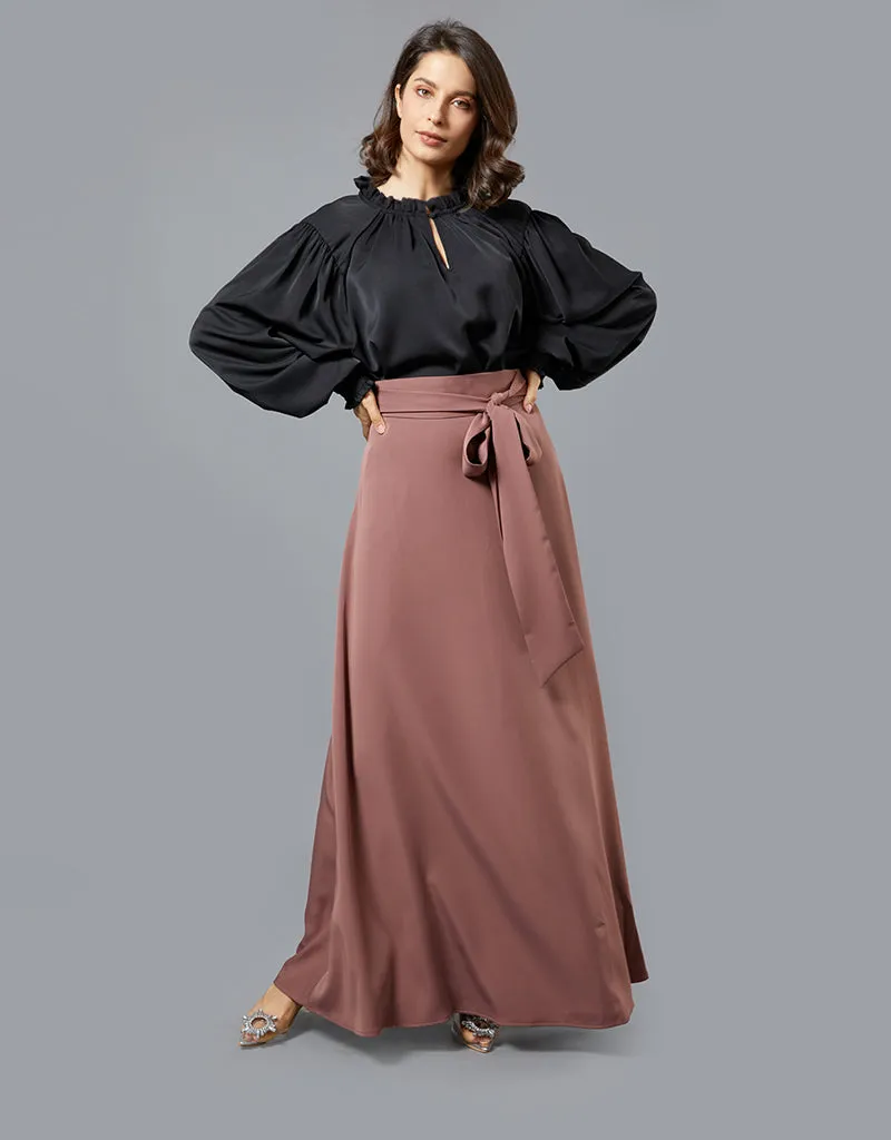 Lustrous A Line Skirt