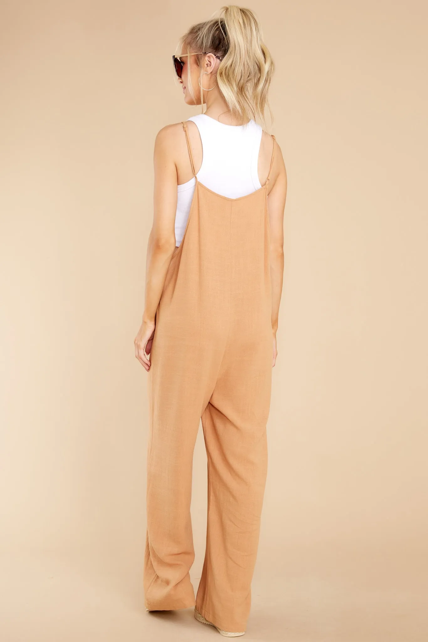 Miss Showstopper Light Camel Jumpsuit