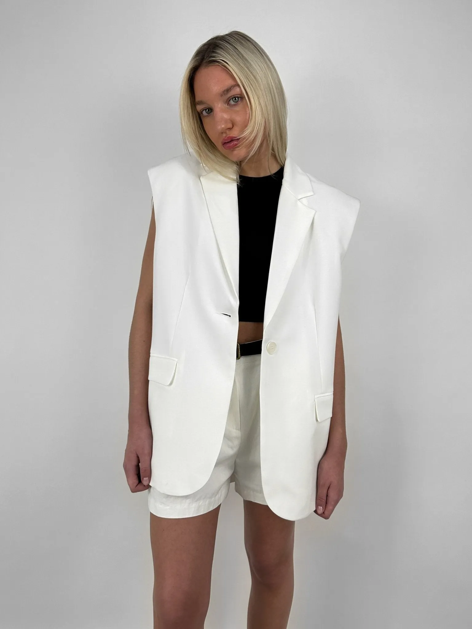 Oversized Structured Blazer Vest